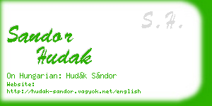 sandor hudak business card